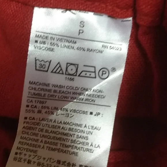 Banana Republic Terracotta Red Linen Blend Shorts Bag Waist - Picture 9 of 11